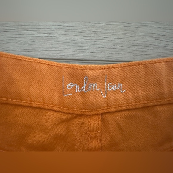 LONDONJEAN Vibrant Orange Jean Shorts 🩳 100% COTTON. - Picture 4 of 7